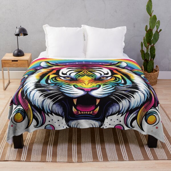 Item preview, Colorful Rainbow Tiger Face designed and sold by NawalMagdy.