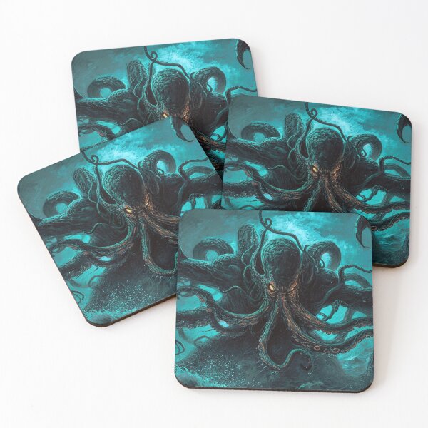 Item preview, Kraken Destroying A Ship Sea Monster designed and sold by Nightarcade.