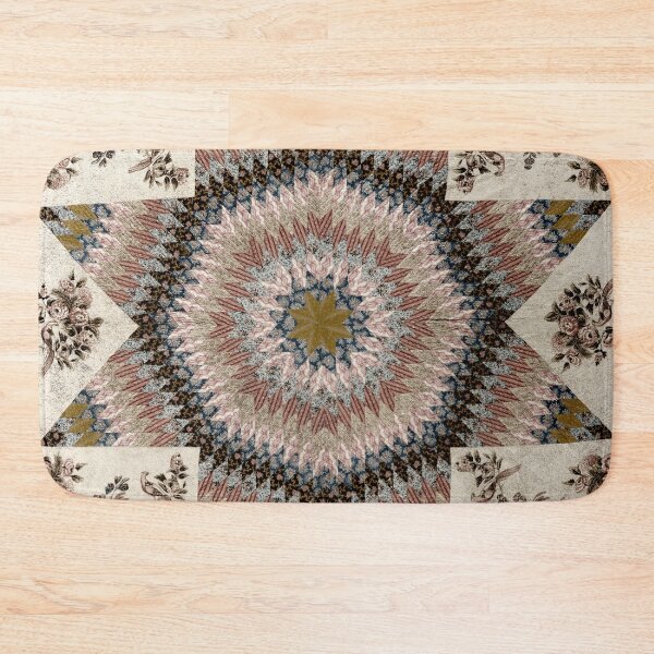 Item preview,  Vintage 'Star of Bethlehem' Quilt Textile Print | Cali Boho | Bossy Cat Home designed and sold by BossyCatHome.