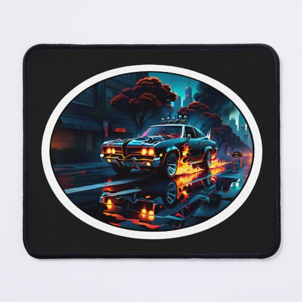 Item preview, Cool Flaming Ghost Rider Muscle Car designed and sold by TheArtOfPat.