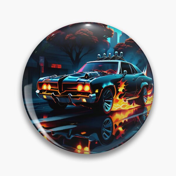 Item preview, Cool Flaming Ghost Rider Muscle Car designed and sold by TheArtOfPat.