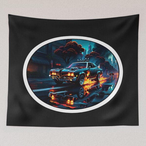 Item preview, Cool Flaming Ghost Rider Muscle Car designed and sold by TheArtOfPat.