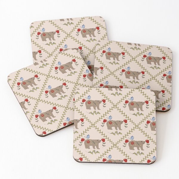 Item preview, Bears and Florals designed and sold by Sheila McDowell Design.
