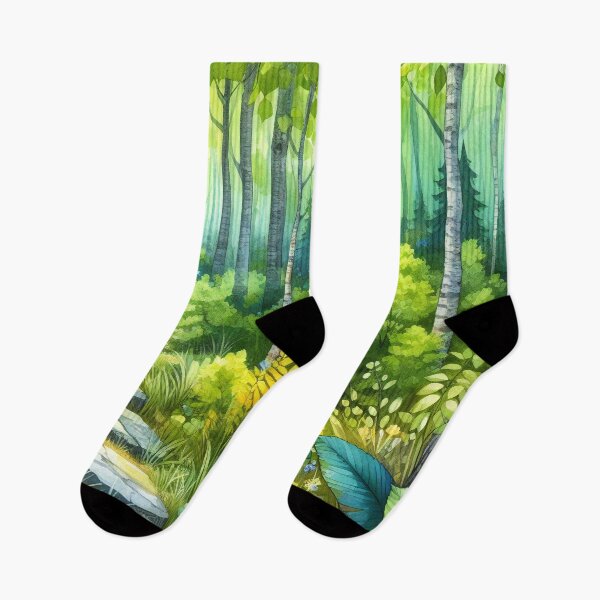 Item preview, Serene Forest Path Through Lush Greenery and Sunlit Trees designed and sold by ArtComixHaven.