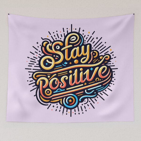 Item preview, Stay positive, typography designed and sold by maxmaj.