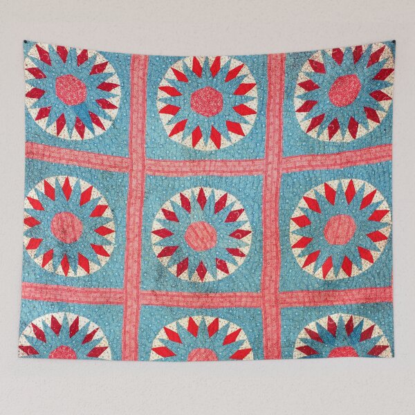 Item preview, 'Mariners's Compass' Quilt Textile Print | Cali Boho | Bossy Cat Home designed and sold by BossyCatHome.