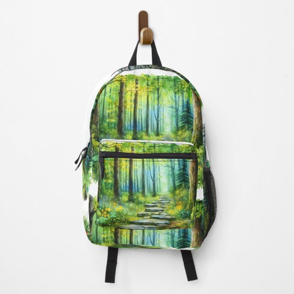 Item preview, Whispering Woods Serene Path Through Vibrant Forest Light designed and sold by ArtComixHaven.