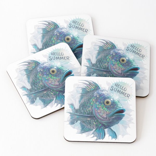 Item preview, Beautiful fish saying hello summer designed and sold by Kelthoume.