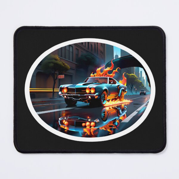 Item preview, Cool Flaming Ghost Rider Muscle Car designed and sold by TheArtOfPat.