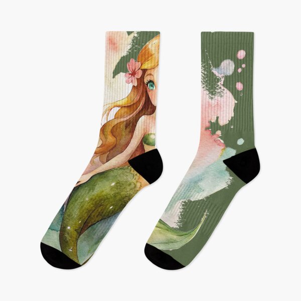 Item preview, Cute Watercolor Mermaid designed and sold by SuraSu.