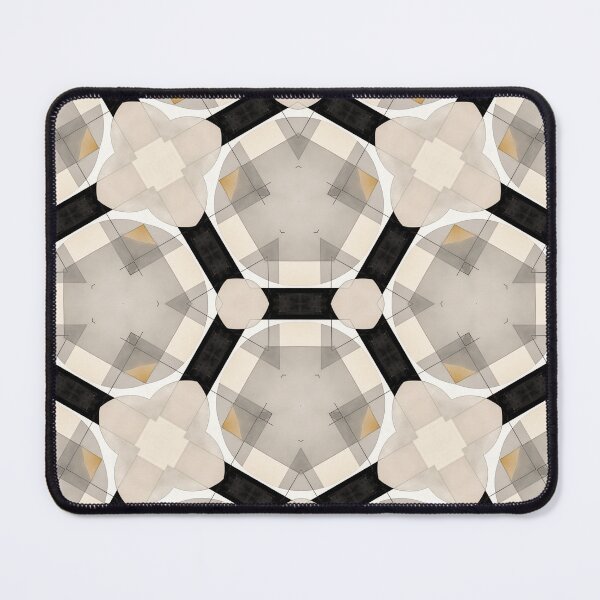 Item preview, Modern Geometric Pattern Constructivist Abstract Black Tan Ivory No.1 Style designed and sold by MirabiliaMagpie.
