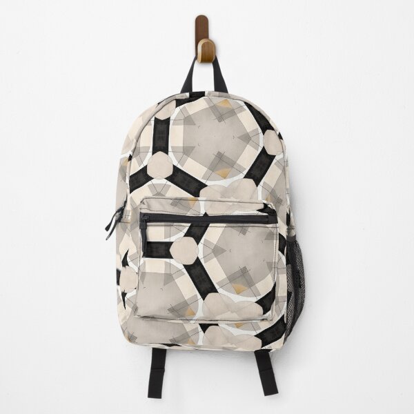 Item preview, Modern Geometric Pattern Constructivist Abstract Black Tan Ivory No.1 Style designed and sold by MirabiliaMagpie.