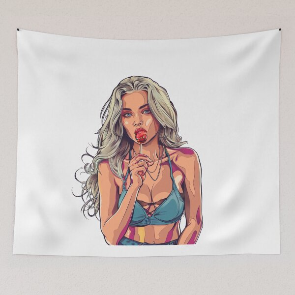 Item preview, Girl With Lollipop designed and sold by NicolasGlowArt.