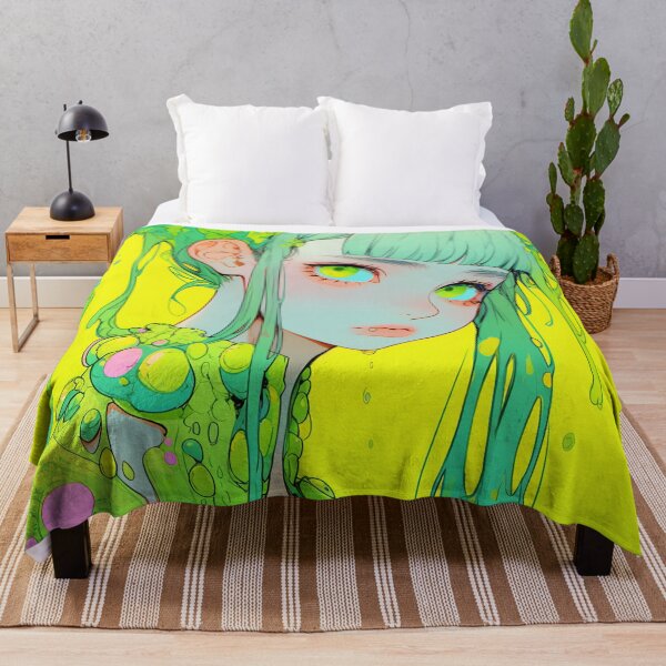 Item preview, Surreal Citrus Slime Drip Anime Girl designed and sold by bubblegoth.