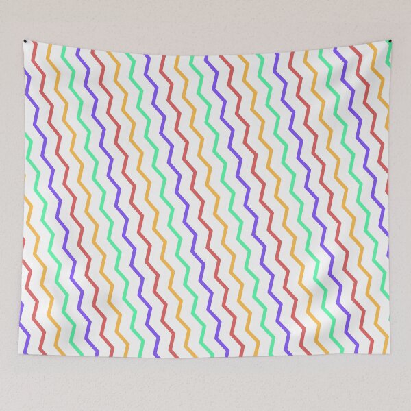 Item preview, Rainbow Crazy Series Parallel Diagonal Waves White LBGT designed and sold by Alchemy-A-La-G.