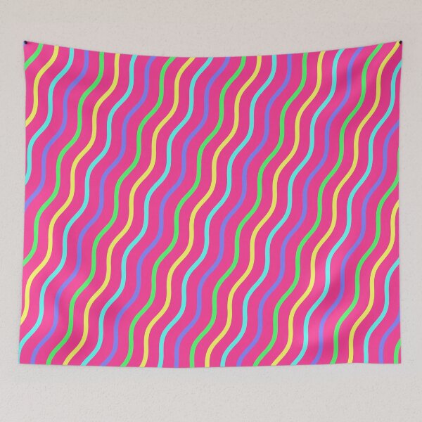 Item preview, Rainbow Crazy Series Parallel Diagonal Waves Hot-Pink LBGT designed and sold by Alchemy-A-La-G.