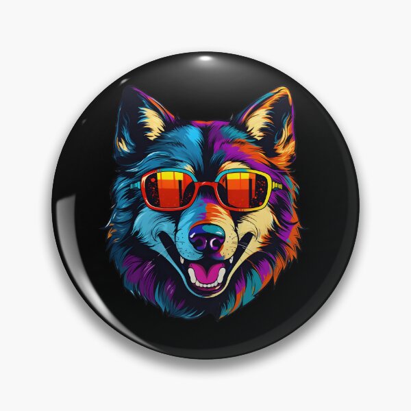 Item preview, Colorful Cartoon Funny Cool Gangsta Wolf With Sunglasses designed and sold by Leonardo Palumbo.