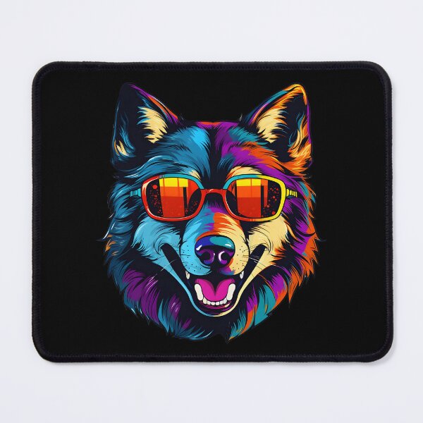 Item preview, Colorful Cartoon Funny Cool Gangsta Wolf With Sunglasses designed and sold by Leonardo Palumbo.