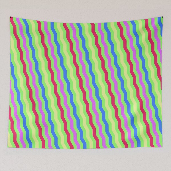 Item preview, Rainbow Crazy Series Jagged Waves Green Goddess LBGT designed and sold by Alchemy-A-La-G.