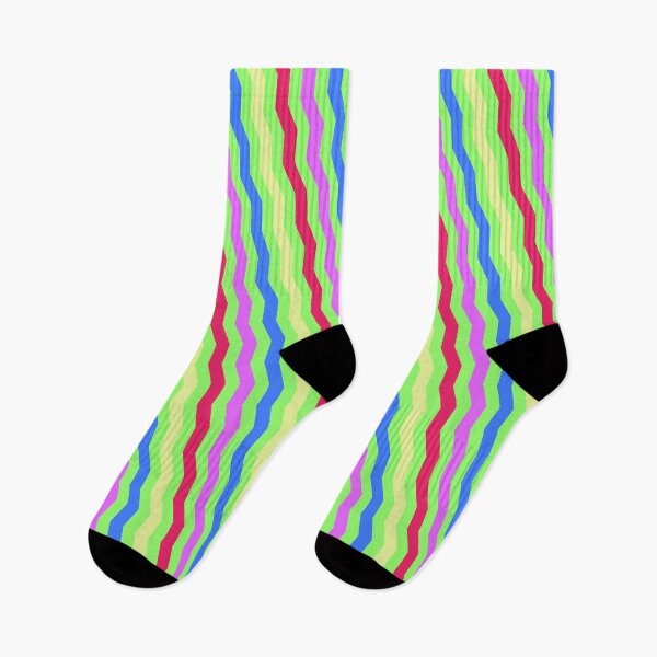 Item preview, Rainbow Crazy Series Jagged Waves Green Goddess LBGT designed and sold by Alchemy-A-La-G.