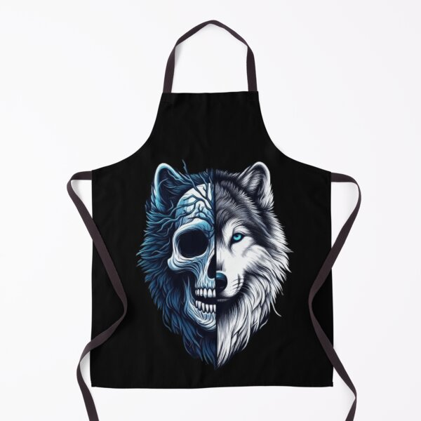 Item preview, Mitad lobo, mitad cráneo humano designed and sold by MysticForest18.