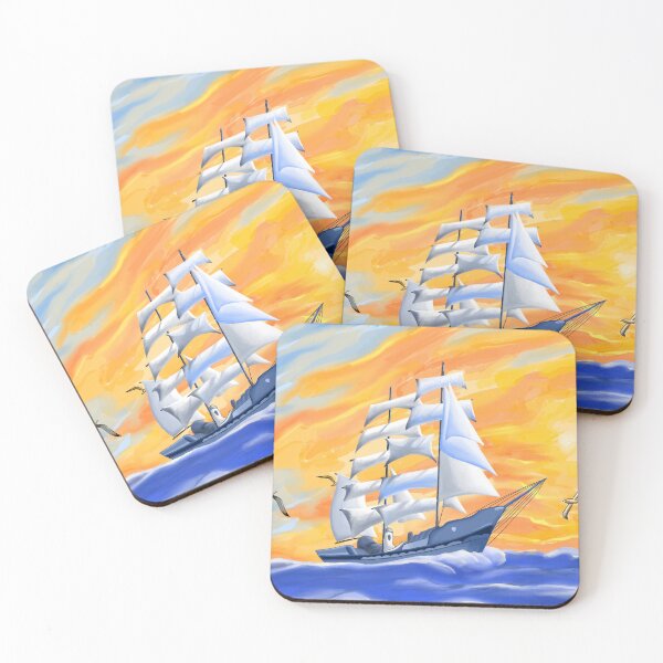 Item preview, sailboat designed and sold by SheepTigerArt.