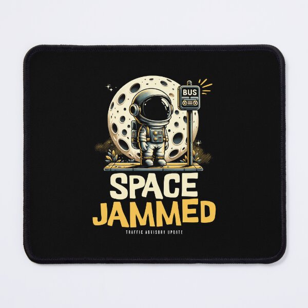 Item preview, Funny Astronaut Waiting the Space Shuttle Bus, Space Traffic Jammed designed and sold by DAMOTAmagazine.