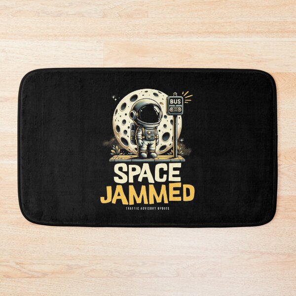 Item preview, Funny Astronaut Waiting the Space Shuttle Bus, Space Traffic Jammed designed and sold by DAMOTAmagazine.