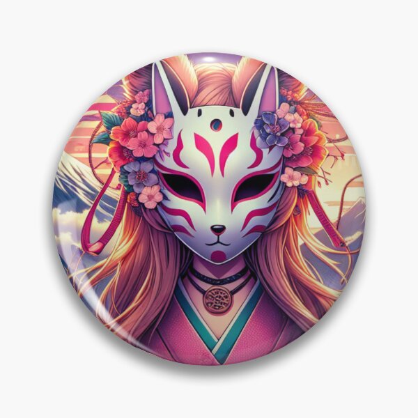 Item preview, Colorful Kitsune Japanese Pagoda Cherry Blossom Design designed and sold by DesignsByLitz.
