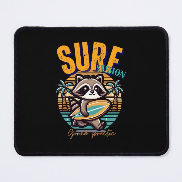 Item preview, Surf session, raccoon surfer, kawaii surfer raccoon, designed and sold by antcpjr682.
