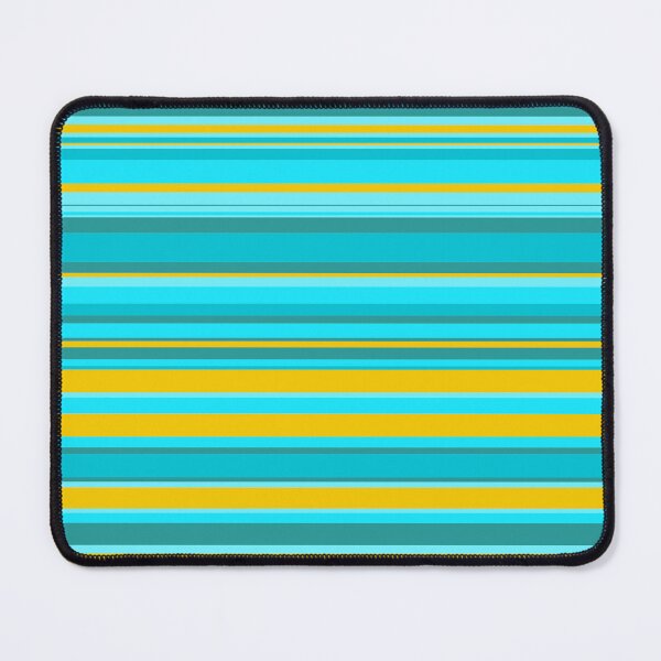 Item preview, Cool & Gold Horizontal Stripes Forever Seamless Teal Pattern designed and sold by Alchemy-A-La-G.