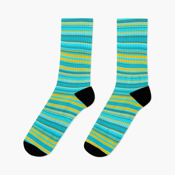 Item preview, Cool & Gold Horizontal Stripes Forever Seamless Teal Pattern designed and sold by Alchemy-A-La-G.