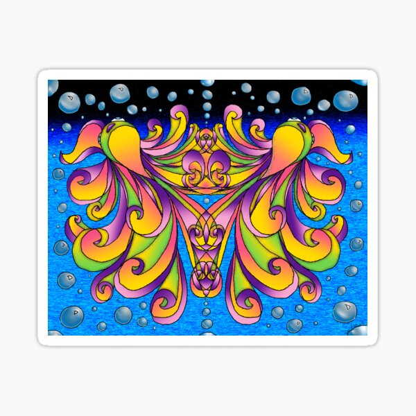 Fish - Psychedelic Pet Portrait Sticker