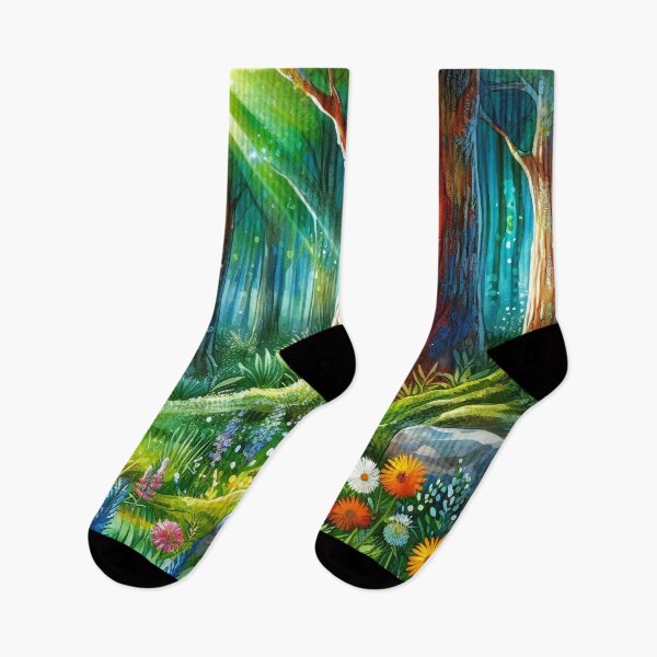 Item preview, Enchanted Forest Path Illuminated by Sun's Radiant Touch designed and sold by ArtComixHaven.