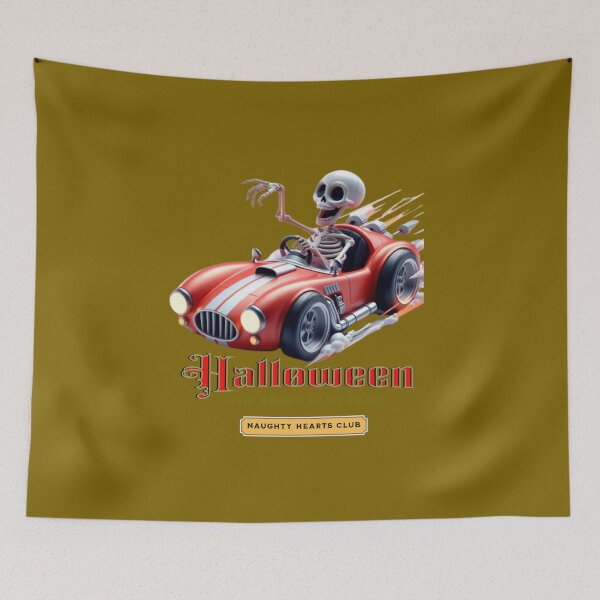 Item preview, Halloween. Skeleton driving a sports car designed and sold by I-love-music.