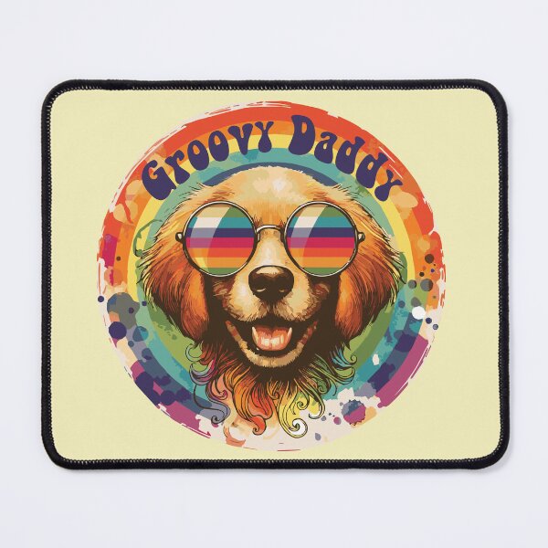 Item preview, Groovy Daddy Dog with Rainbow designed and sold by heartsake.