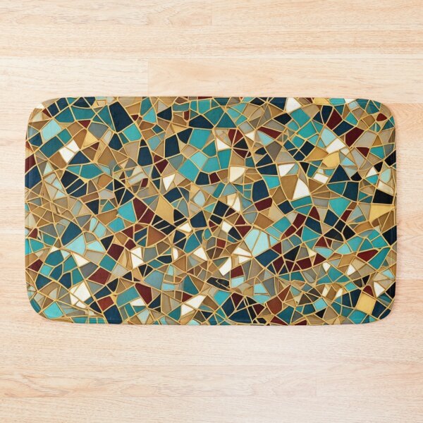 Item preview, Abstract Colorful Gold Inlay Mosaic Pattern designed and sold by calibrit.