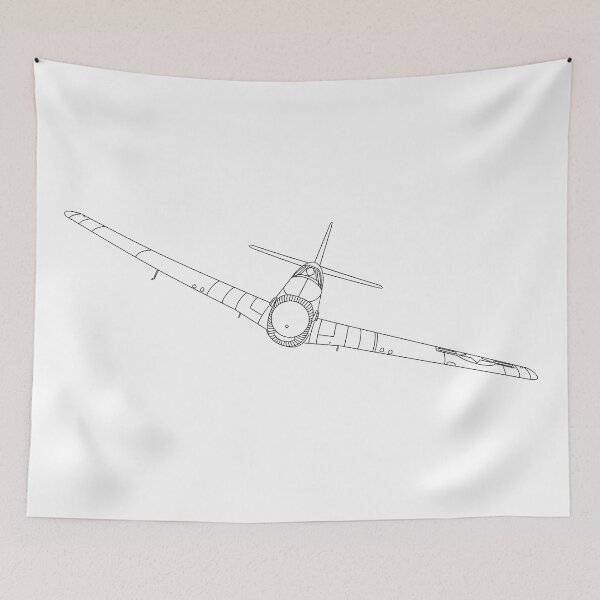 Item preview, P-51 Mustang Aircraft Illustration  designed and sold by skye-studio.