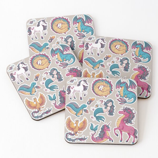 Item preview, Unicorn-and -Strange animal stickers designed and sold by Wing4e.