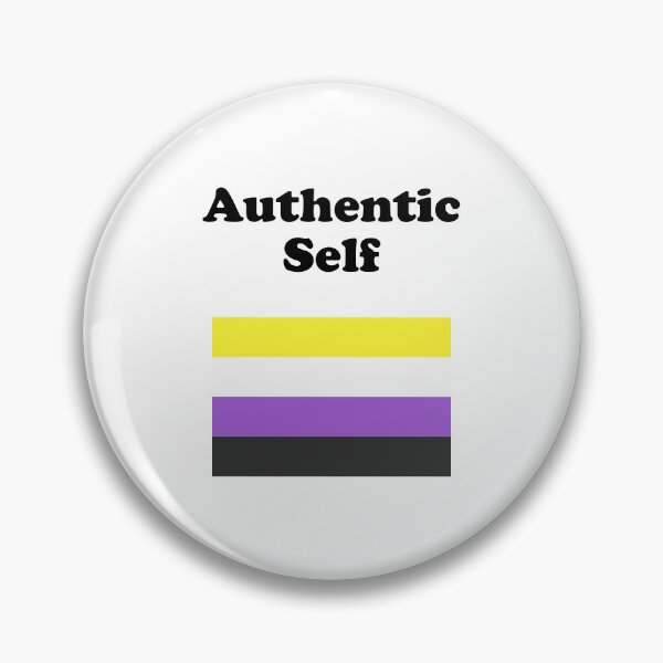 Item preview, Non-Binary Flag Authentic Self Nonbinary   designed and sold by Inspirationmotivation.