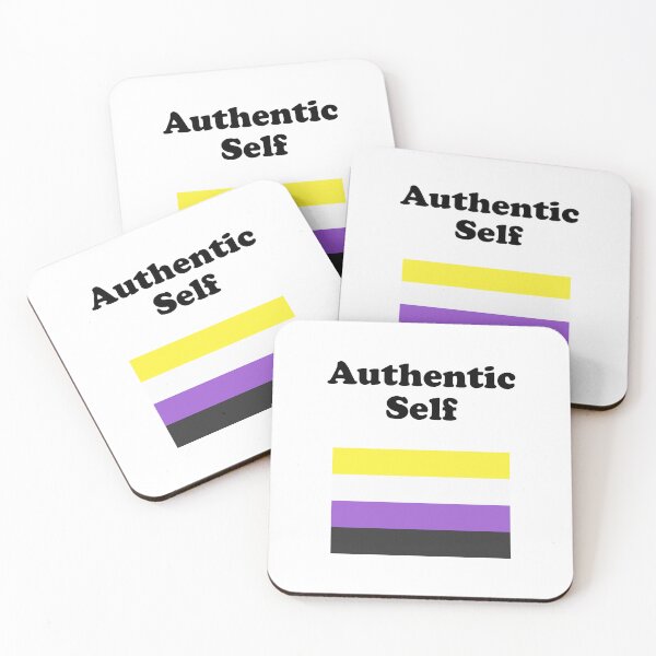 Item preview, Non-Binary Flag Authentic Self Nonbinary   designed and sold by Inspirationmotivation.