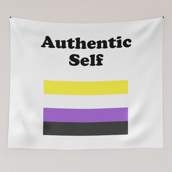 Item preview, Non-Binary Flag Authentic Self Nonbinary   designed and sold by Inspirationmotivation.