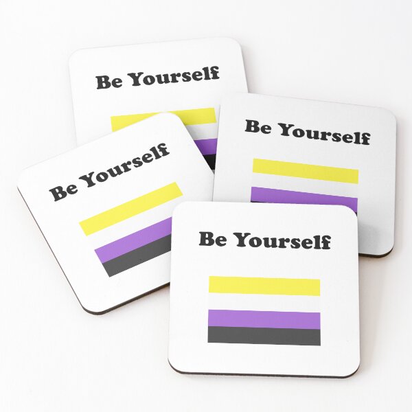 Item preview, Non-Binary Flag  Be Yourself Nonbinary   designed and sold by Inspirationmotivation.