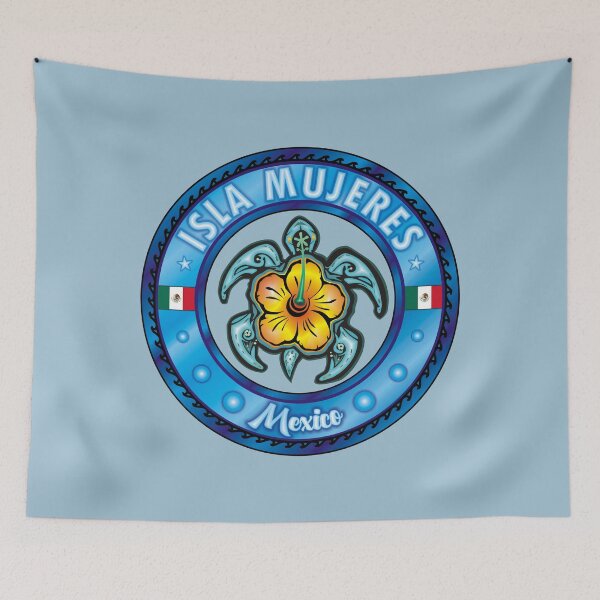 Item preview, Isla Mujeres Mexico sea turtle hibiscus designed and sold by studioss76.
