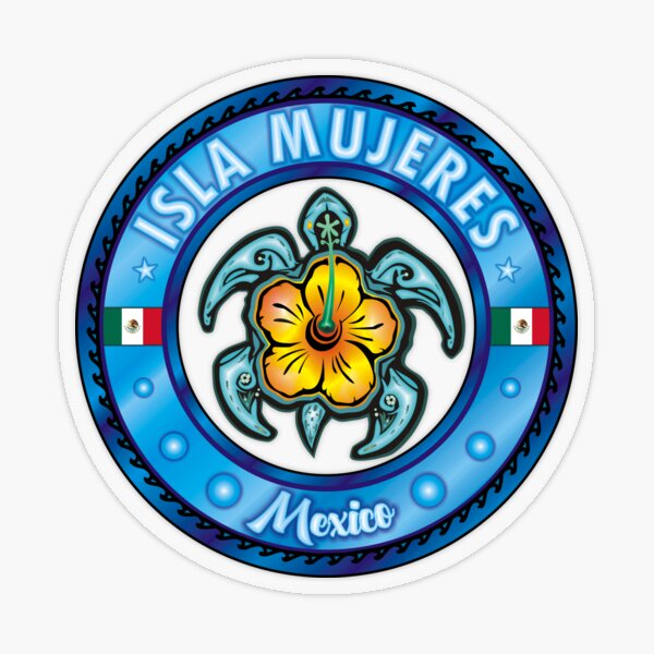 Item preview, Isla Mujeres Mexico sea turtle hibiscus designed and sold by studioss76.