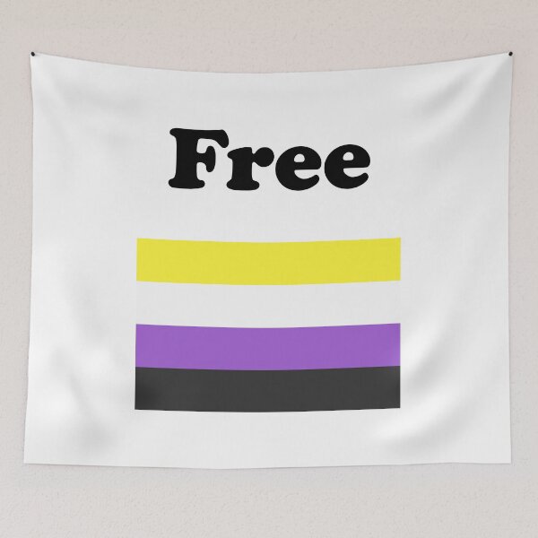 Item preview, Non-Binary Flag Free Nonbinary   designed and sold by Inspirationmotivation.