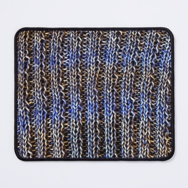 Item preview, Ribbing knit stitch using Blue and Black yarn  designed and sold by thebentknitter.