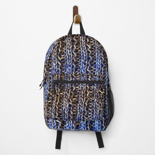 Item preview, Ribbing knit stitch using Blue and Black yarn  designed and sold by thebentknitter.