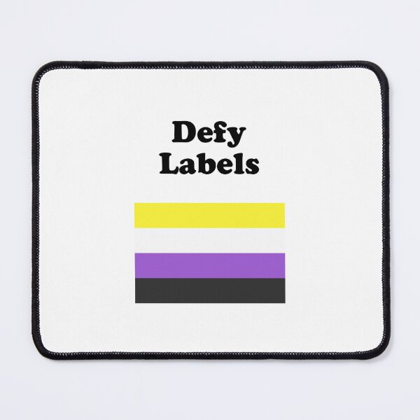 Item preview, Non-Binary Flag Defy Labels designed and sold by Inspirationmotivation.