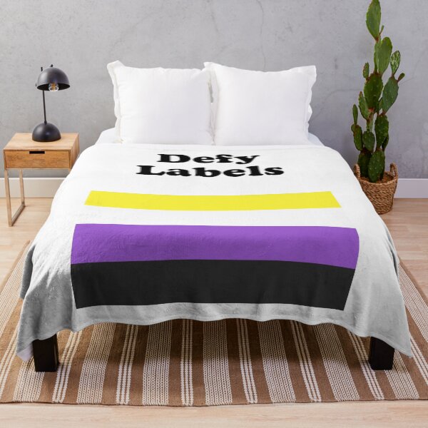 Item preview, Non-Binary Flag Defy Labels designed and sold by Inspirationmotivation.